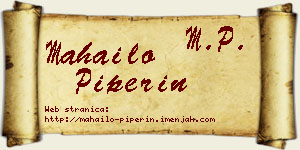 Mahailo Piperin vizit kartica